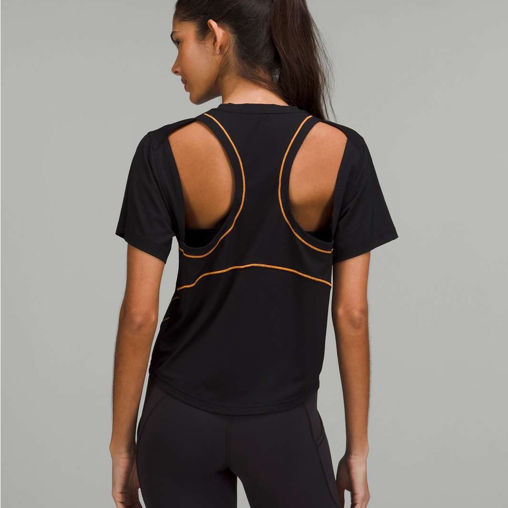 Lululemon Ventilated Open-Back Training T-Shirt, size 8